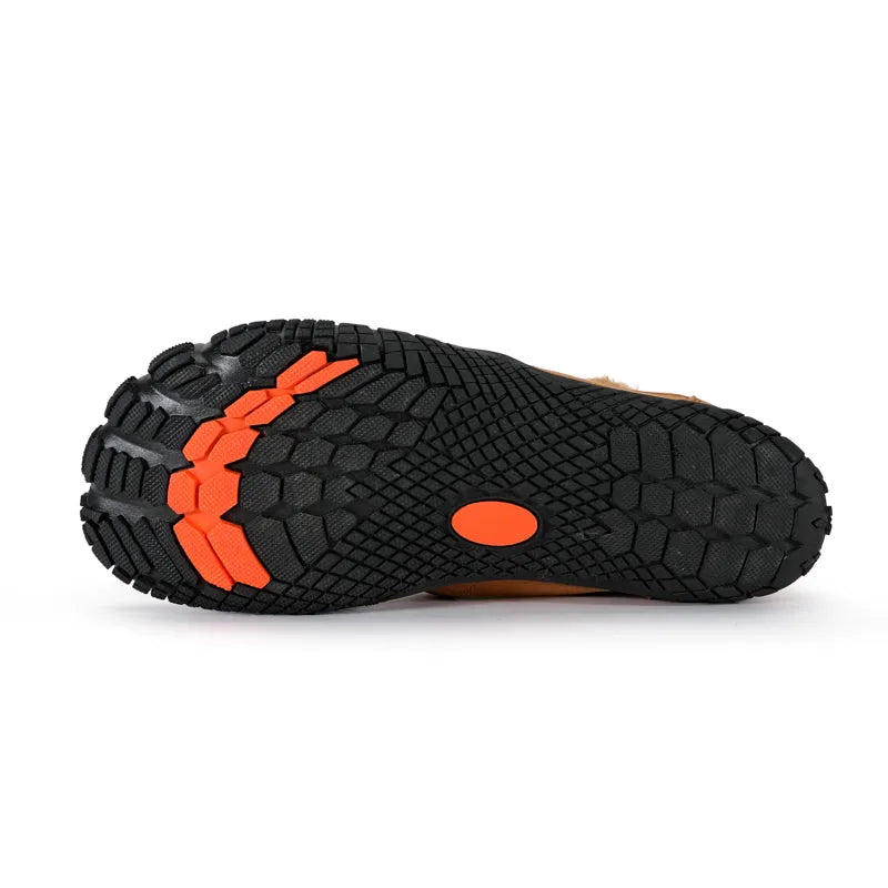 Bottines chaudes unisexes avec doublure fourrée, parfaites pour garder les pieds au chaud en hiver.