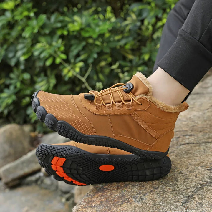 Bottines pieds nus minimalistes unisexes offrant un confort exceptionnel et chaleur pour l'hiver.
