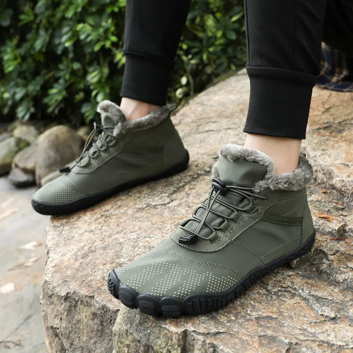 Bottines unisexes légères avec semelle antidérapante, confort maximal pour la marche en hiver.