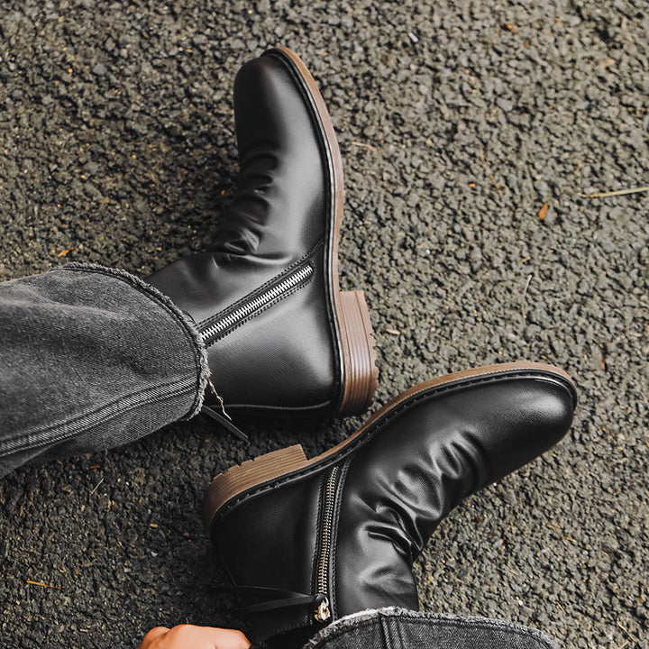 Bottines homme élégantes, chaussure confortable et stylée avec zip latéral, parfaites pour le quotidien urbain.