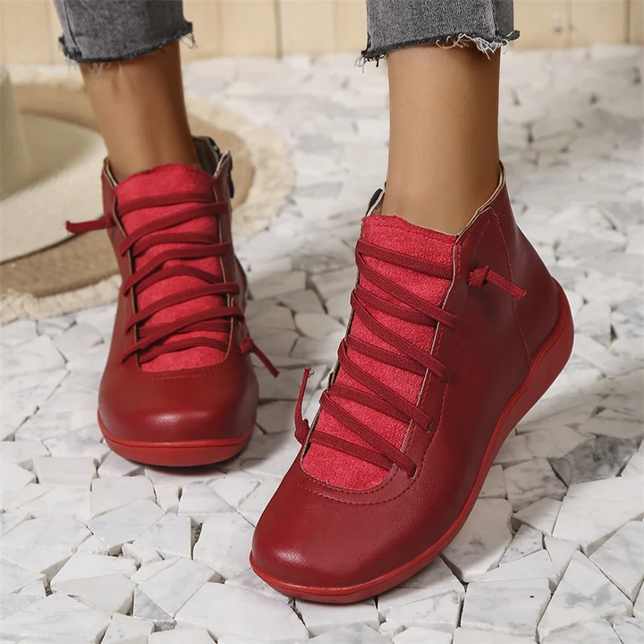 Élégantes bottines lacées imperméables pour femme, au style décontracté et dotées d'un confort supérieur.