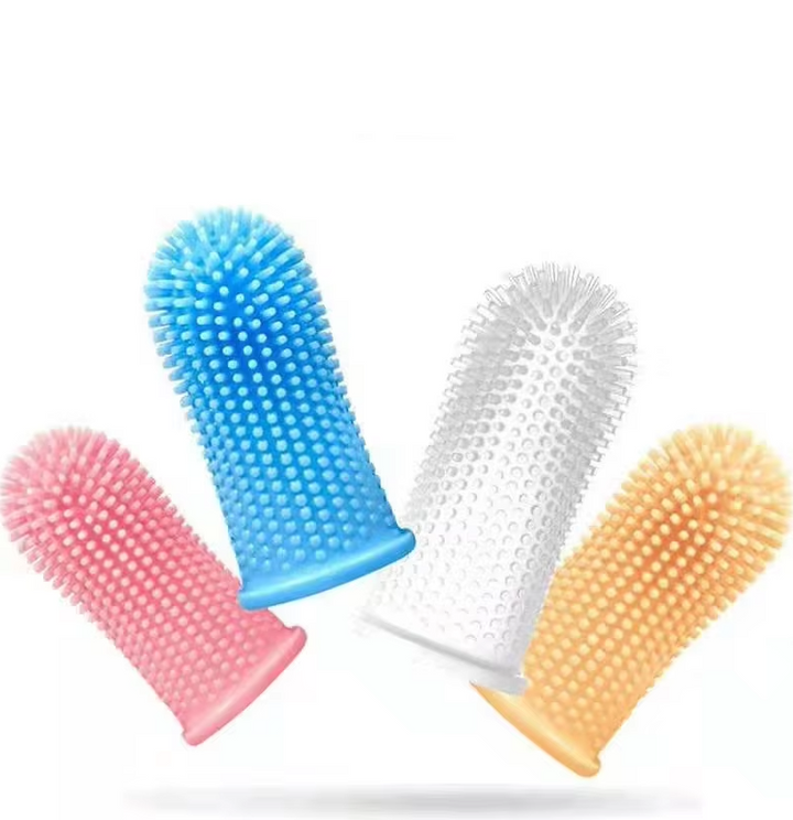 "Brosse à dents en silicone réutilisable pour animaux, douce, efficace, design flexible pour nettoyage confortable."
