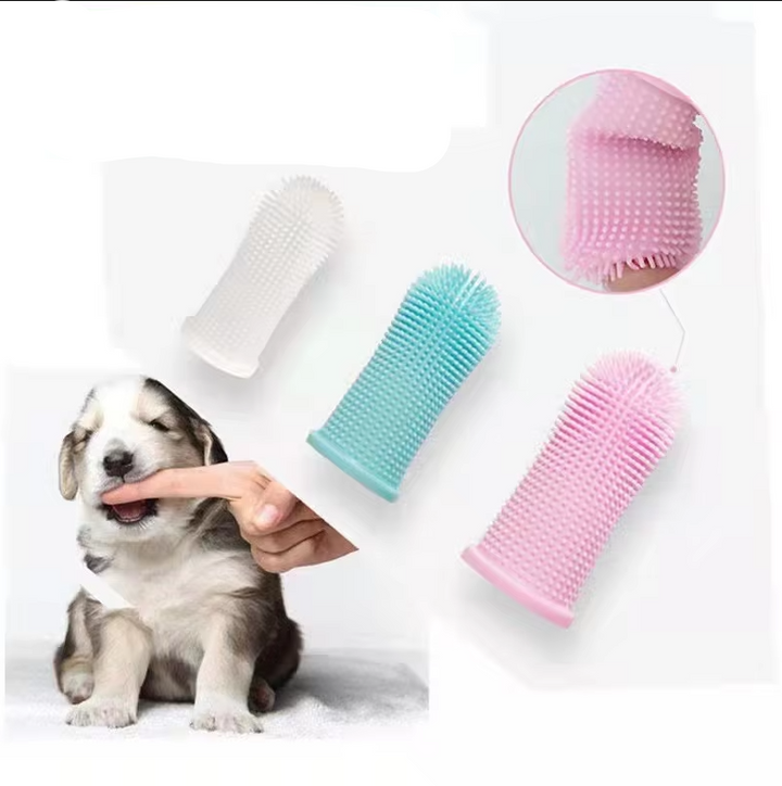 "Brosse à dents en silicone réutilisable pour animaux, douce, efficace, design flexible pour nettoyage confortable."