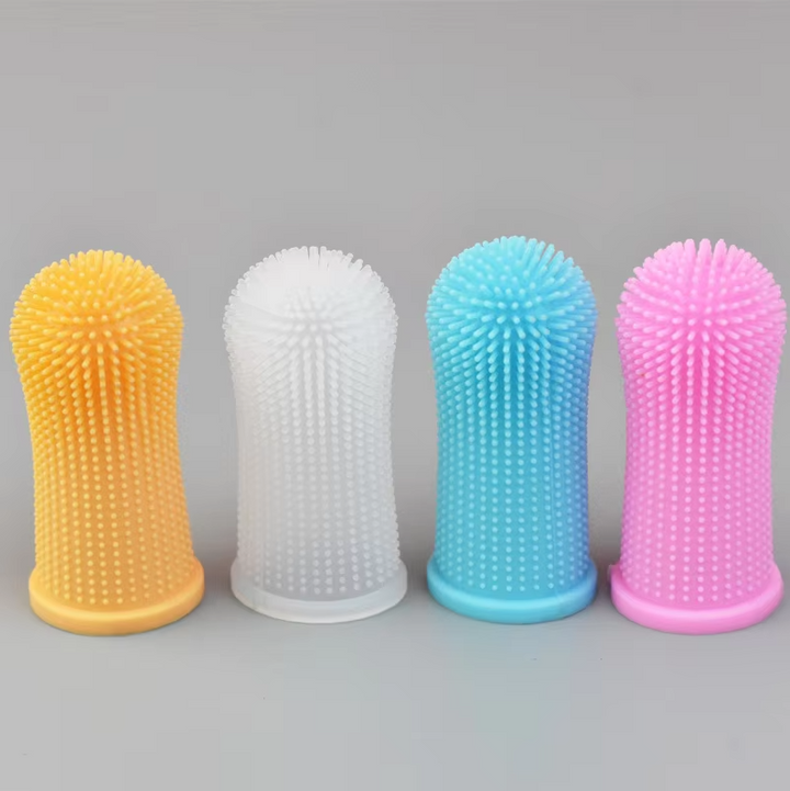 "Brosse à dents en silicone réutilisable pour animaux, douce, efficace, design flexible pour nettoyage confortable."