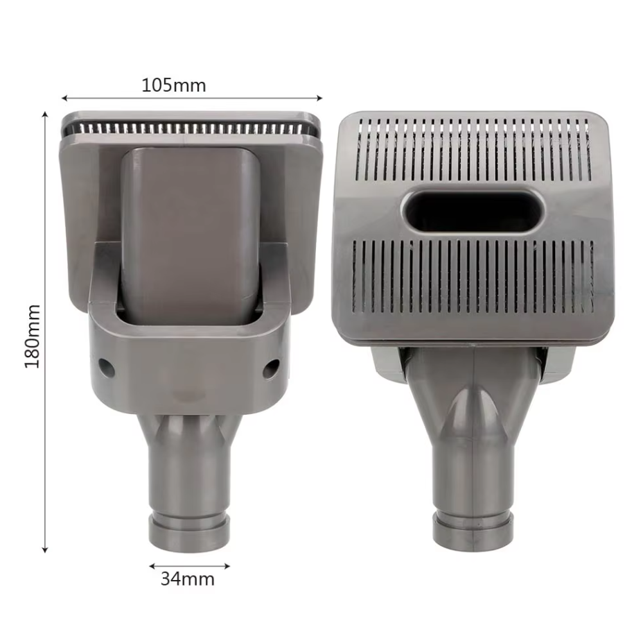 Brosse aspirateur pour animaux.  Toilettage facile et rapide.  Élimine poils et saletés. Pelage propre et brillant.