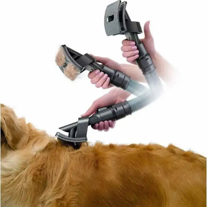 Brosse aspirateur pour animaux.  Toilettage facile et rapide.  Élimine poils et saletés. Pelage propre et brillant.