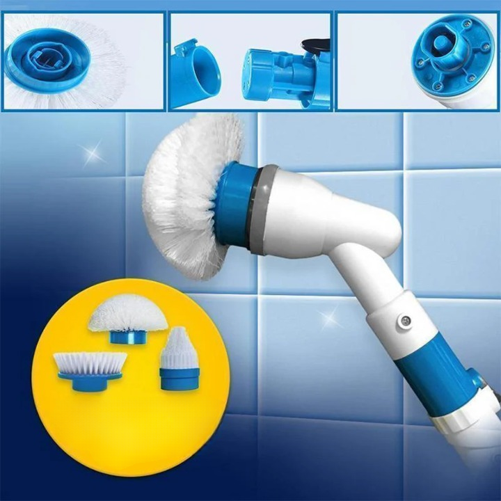 Brosse de nettoyage électrique ergonomique, puissante, idéale pour éliminer la saleté sur diverses surfaces comme les carreau