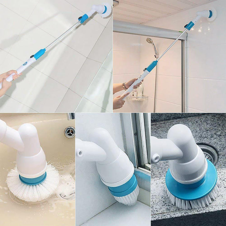 Brosse de nettoyage électrique ergonomique, puissante, idéale pour éliminer la saleté sur diverses surfaces comme les carreau