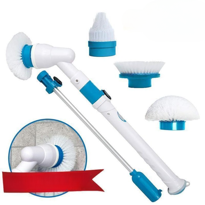 Brosse de nettoyage électrique ergonomique, puissante, idéale pour éliminer la saleté sur diverses surfaces comme les carreau