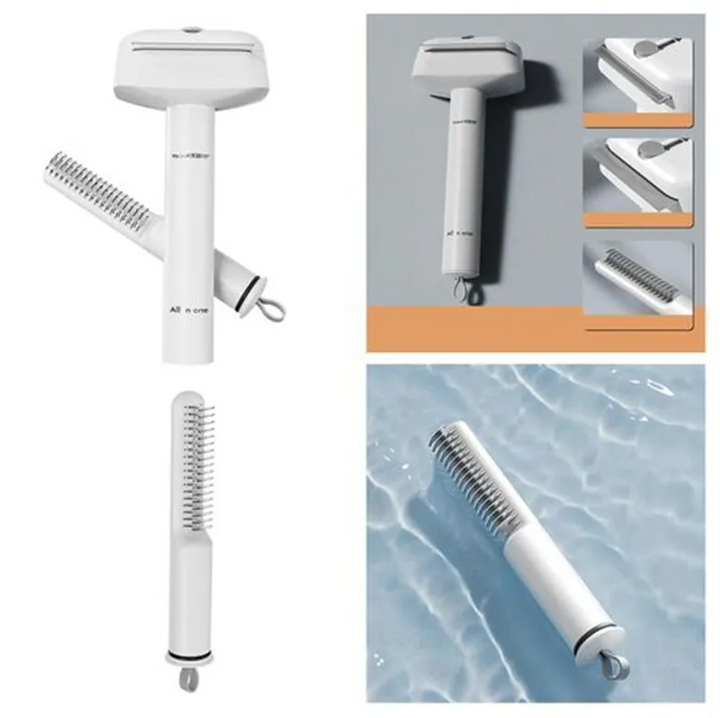 Brosse et tondeuse 2-en-1 pour animaux. Toilettage facile et efficace pour chiens et chats.  Poils courts ou longs.