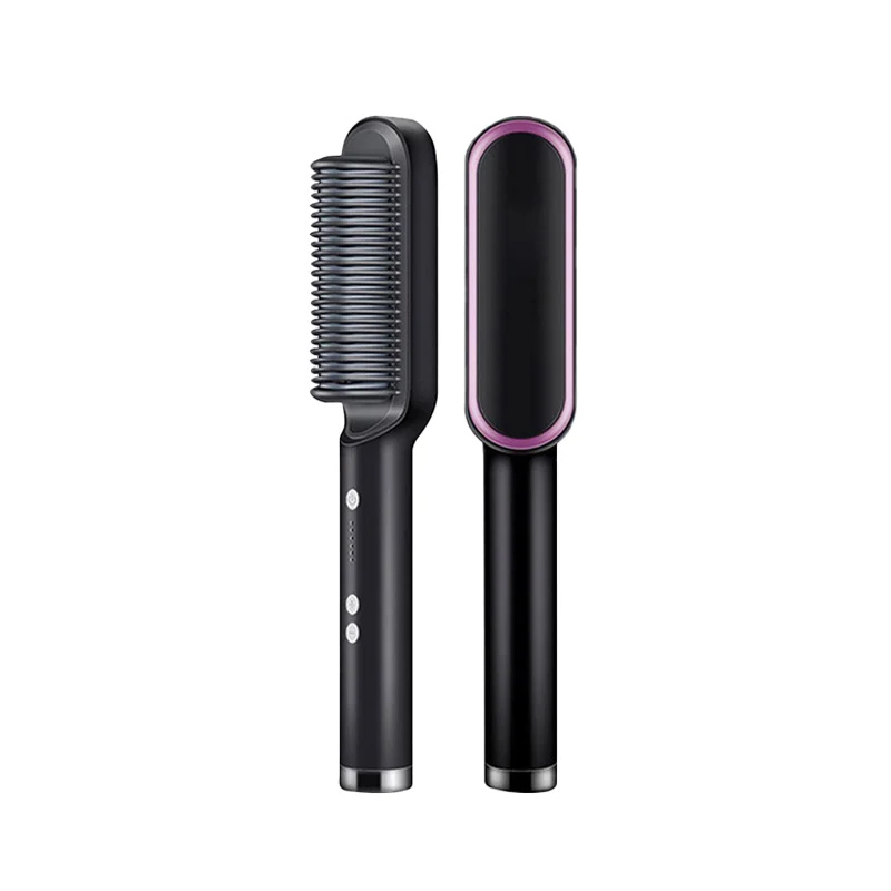 Brosse lissante chauffante. Cheveux lisses, rapides et faciles. Design ergonomique.