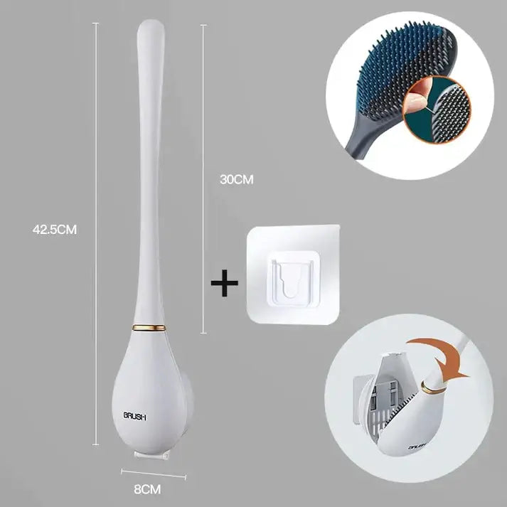 "Brosse WC en silicone SmartBrush, élégante et hygiénique, couleur orange"