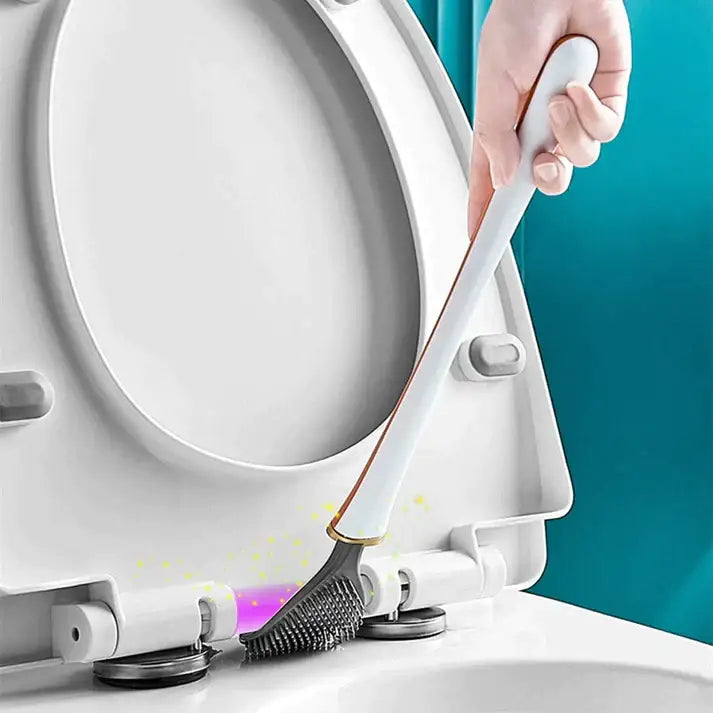 "Brosse WC en silicone SmartBrush, élégante et hygiénique, couleur orange"