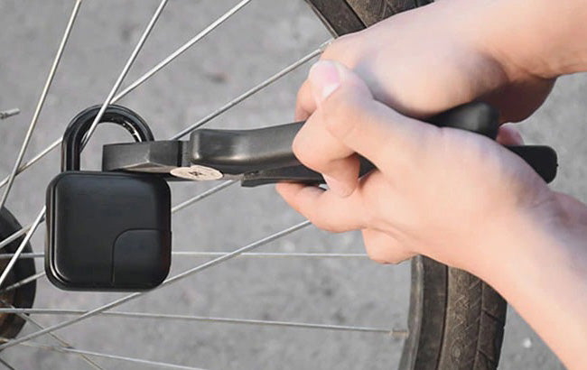 Cadenas biométrique IP65, ouverture empreinte digitale, sécurité sans clé, design compact et robuste.