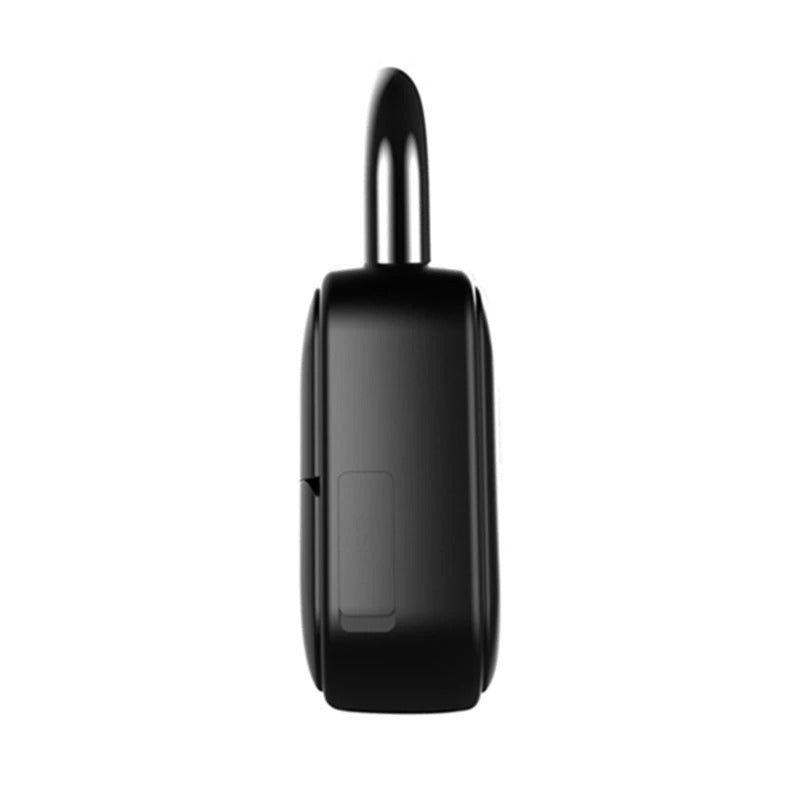 Cadenas biométrique IP65, ouverture empreinte digitale, sécurité sans clé, design compact et robuste.