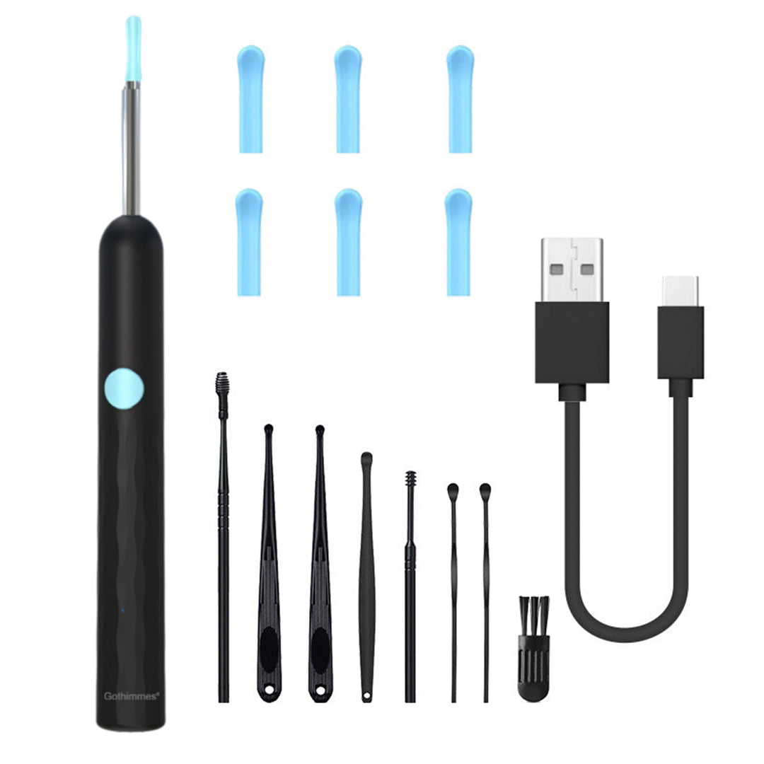 Caméra auriculaire LED HD. Nettoyage oreilles facile et sûr.  Visibilité optimale grâce à 6 LED.