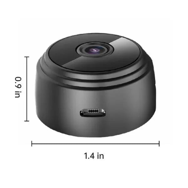 Caméra de recul HD sans fil noire, vision nocturne, montage ajustable, idéale pour sécurité véhicule, connexion smartphone.