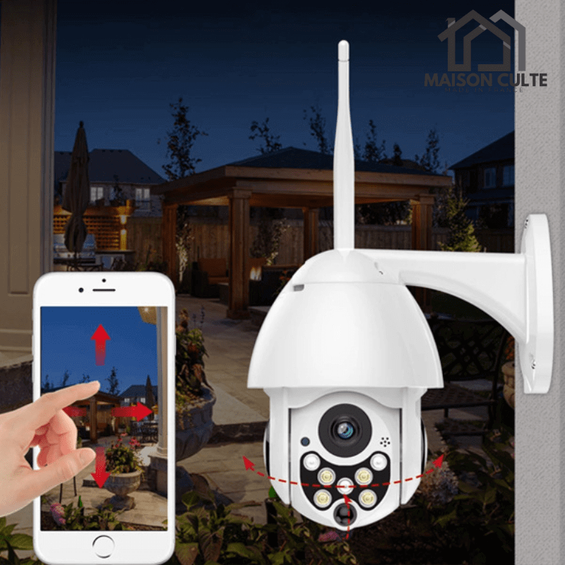 Caméra surveillance extérieure sans fil, installation facile, résistante météo pour sécurité domestique optimale.