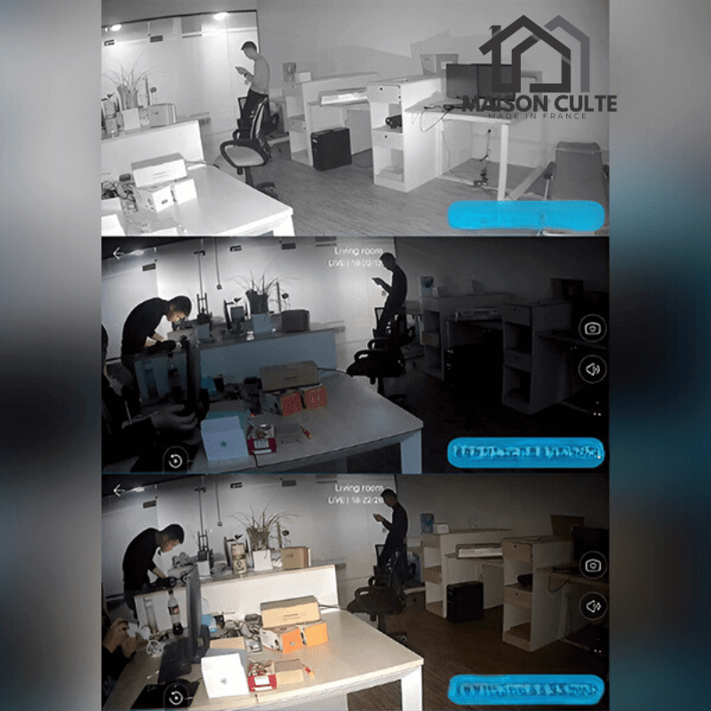 Caméra surveillance extérieure sans fil, installation facile, résistante météo pour sécurité domestique optimale.