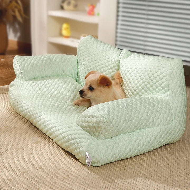 Canapé rafraîchissant pour chien. Coussin confortable et frais pour animaux. Idéal été.