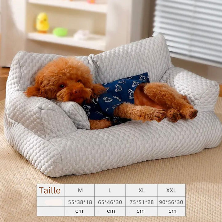 Canapé rafraîchissant pour chien. Coussin confortable et frais pour animaux. Idéal été.