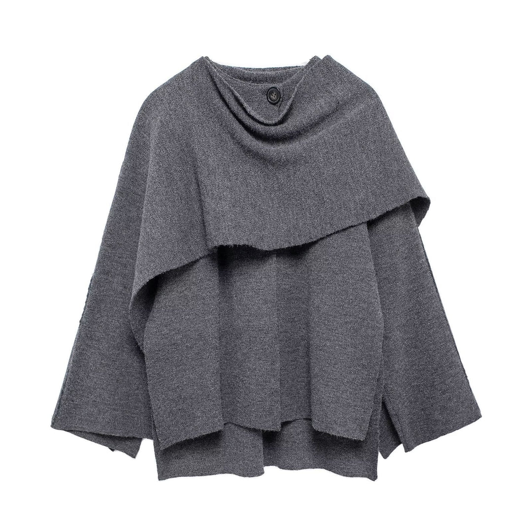 Veste oversize asymétrique pour femme. Cape chic et moderne, idéale pour un style élégant.