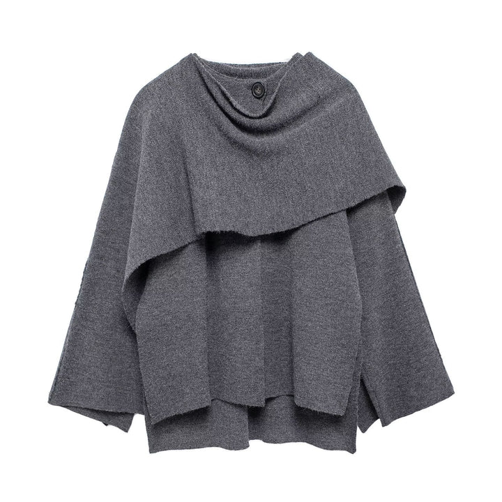 Veste oversize asymétrique pour femme. Cape chic et moderne, idéale pour un style élégant.