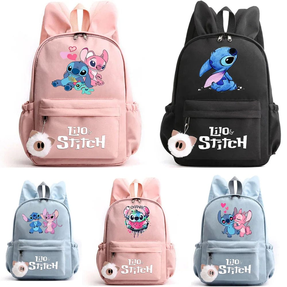Cartable enfant, design mignon, compartiments multiples, porte-clés inclus. Idéal rentrée scolaire.