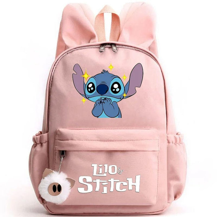 Cartable enfant, design mignon, compartiments multiples, porte-clés inclus. Idéal rentrée scolaire.