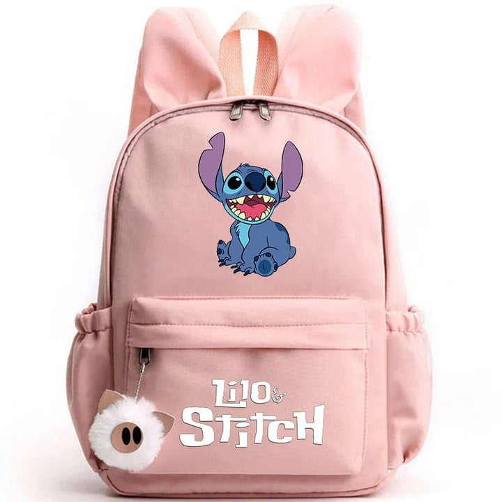 Cartable enfant, design mignon, compartiments multiples, porte-clés inclus. Idéal rentrée scolaire.