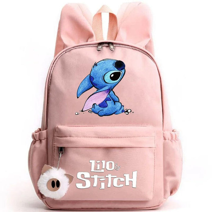 Cartable enfant, design mignon, compartiments multiples, porte-clés inclus. Idéal rentrée scolaire.