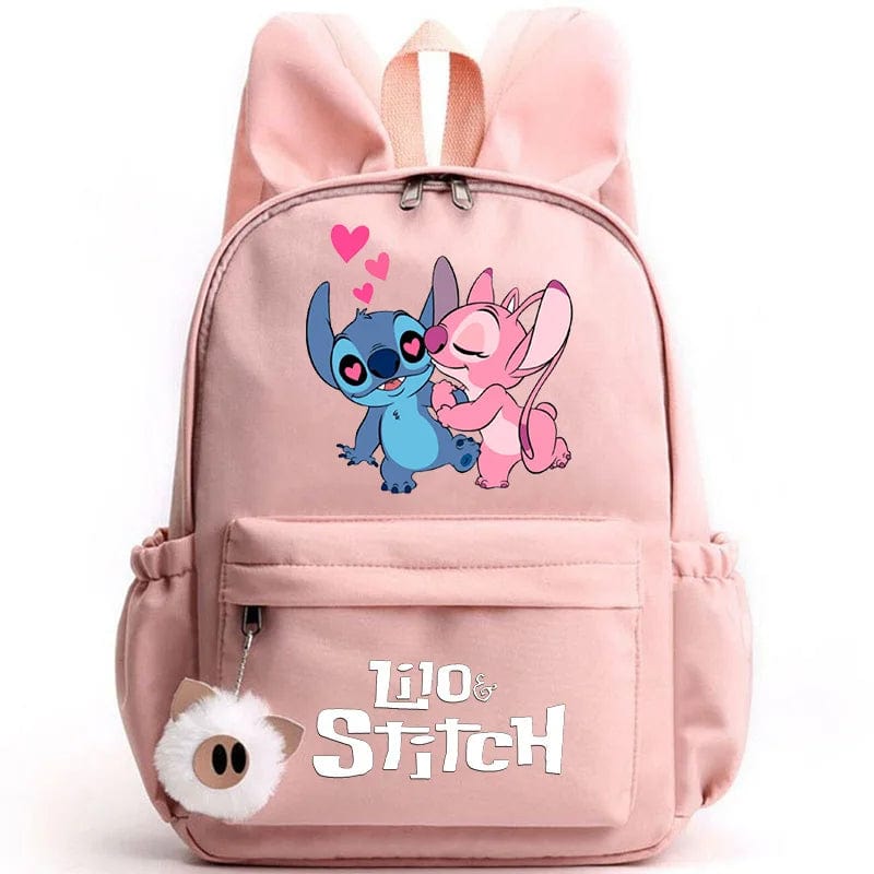 Cartable enfant, design mignon, compartiments multiples, porte-clés inclus. Idéal rentrée scolaire.