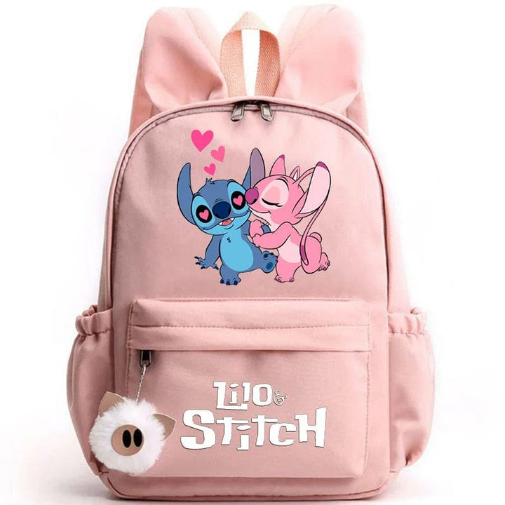 Cartable enfant, design mignon, compartiments multiples, porte-clés inclus. Idéal rentrée scolaire.