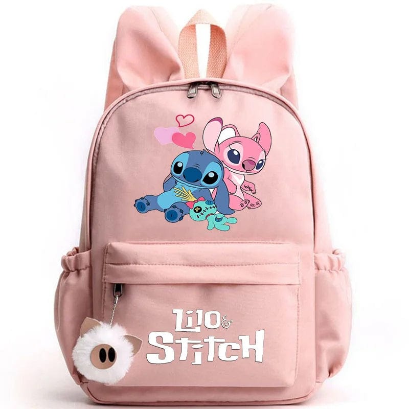 Cartable enfant, design mignon, compartiments multiples, porte-clés inclus. Idéal rentrée scolaire.