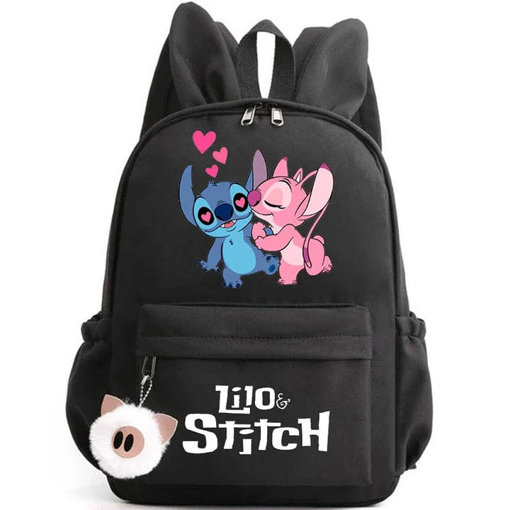 Cartable enfant, design mignon, compartiments multiples, porte-clés inclus. Idéal rentrée scolaire.