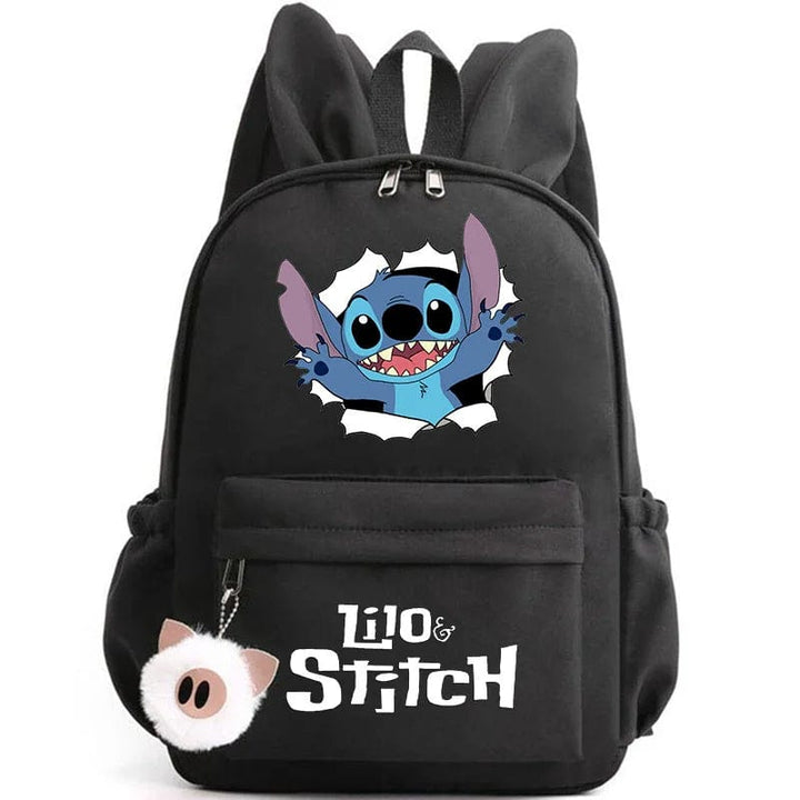 Cartable enfant, design mignon, compartiments multiples, porte-clés inclus. Idéal rentrée scolaire.