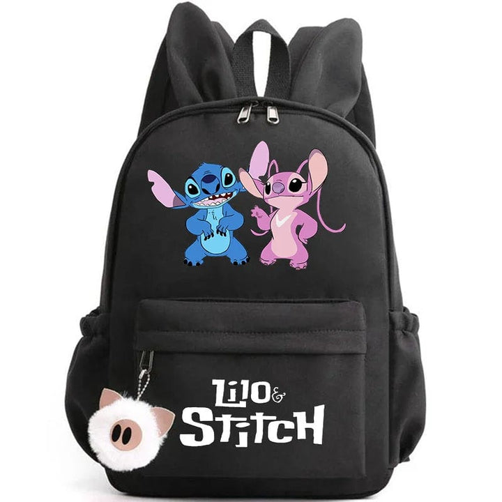 Cartable enfant, design mignon, compartiments multiples, porte-clés inclus. Idéal rentrée scolaire.