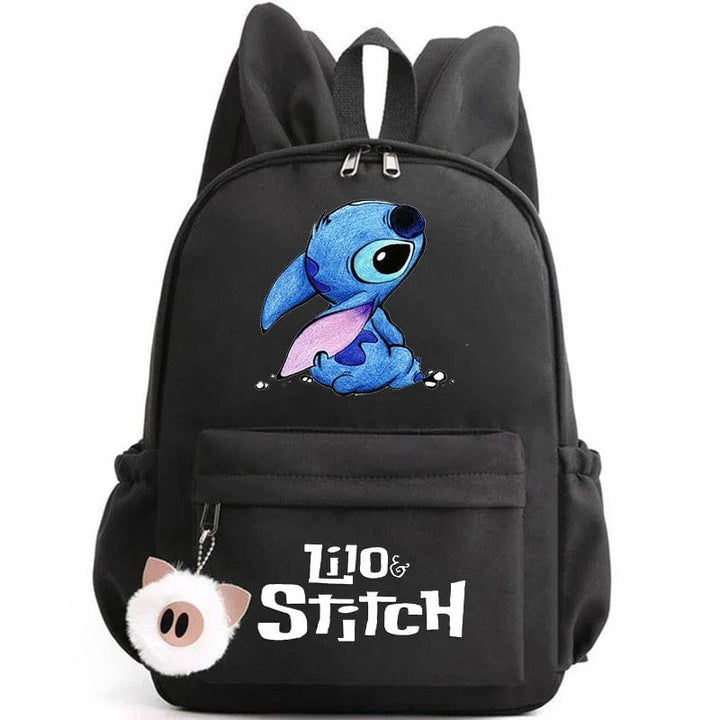 Cartable enfant, design mignon, compartiments multiples, porte-clés inclus. Idéal rentrée scolaire.