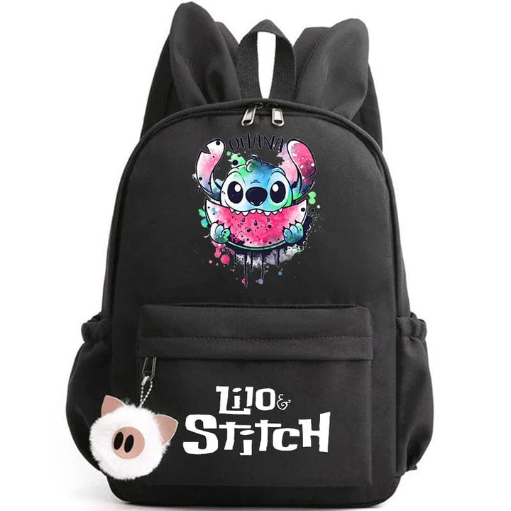 Cartable enfant, design mignon, compartiments multiples, porte-clés inclus. Idéal rentrée scolaire.