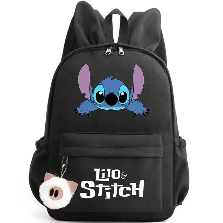 Cartable enfant, design mignon, compartiments multiples, porte-clés inclus. Idéal rentrée scolaire.