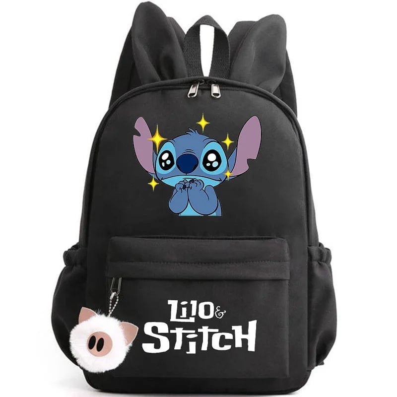 Cartable enfant, design mignon, compartiments multiples, porte-clés inclus. Idéal rentrée scolaire.