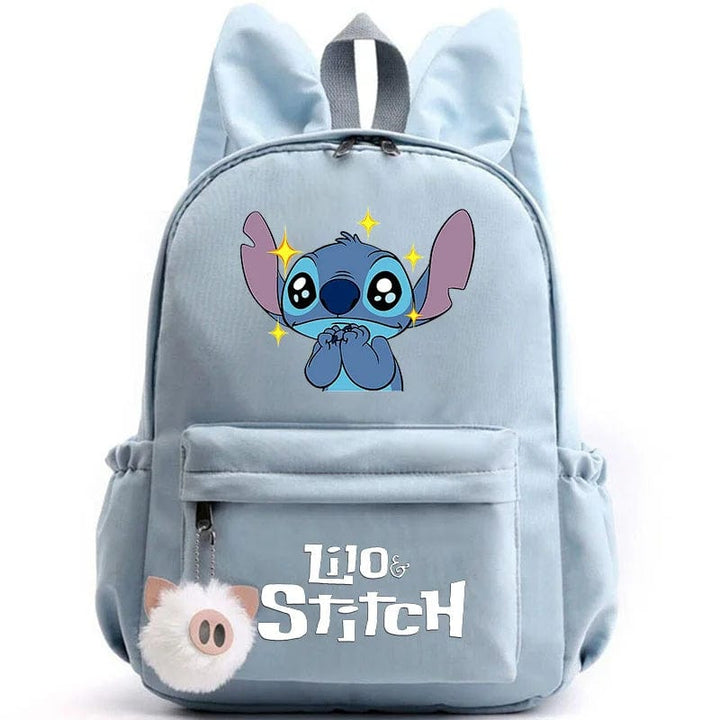 Cartable enfant, design mignon, compartiments multiples, porte-clés inclus. Idéal rentrée scolaire.