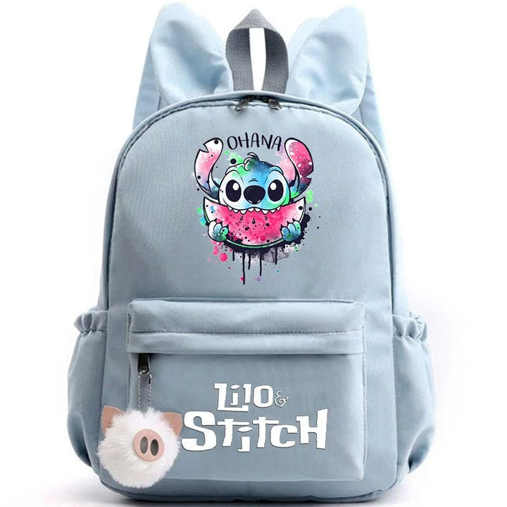 Cartable enfant, design mignon, compartiments multiples, porte-clés inclus. Idéal rentrée scolaire.