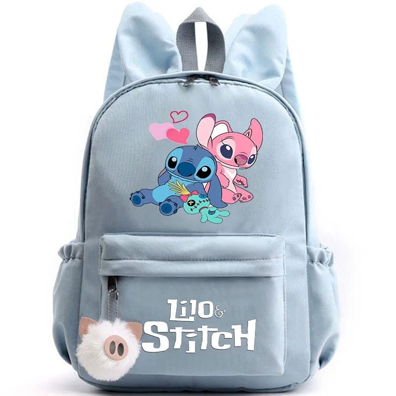 Cartable enfant, design mignon, compartiments multiples, porte-clés inclus. Idéal rentrée scolaire.