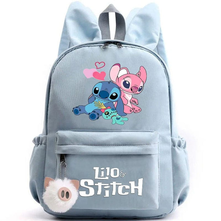 Cartable enfant, design mignon, compartiments multiples, porte-clés inclus. Idéal rentrée scolaire.