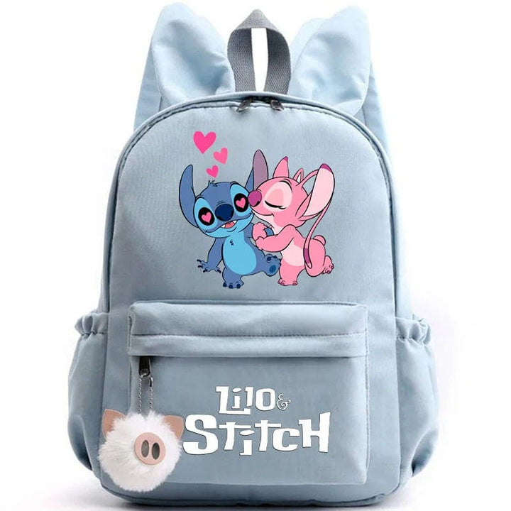 Cartable enfant, design mignon, compartiments multiples, porte-clés inclus. Idéal rentrée scolaire.