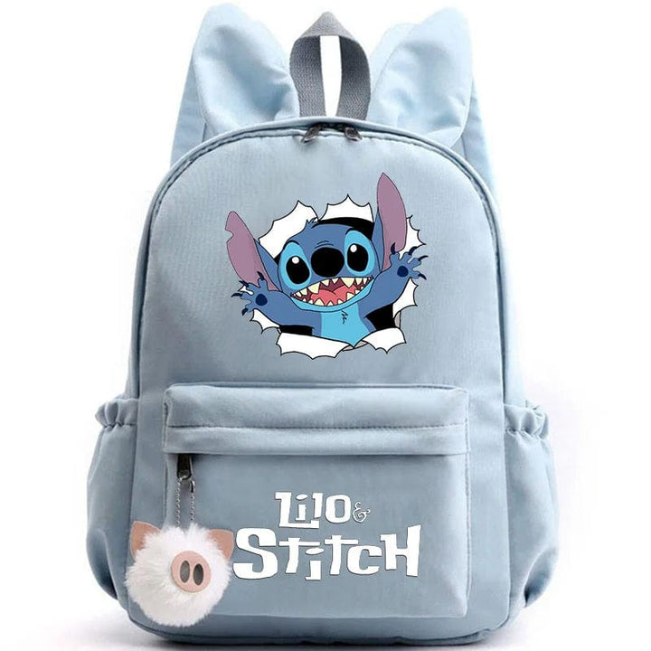 Cartable enfant, design mignon, compartiments multiples, porte-clés inclus. Idéal rentrée scolaire.