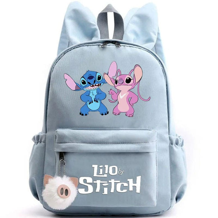 Cartable enfant, design mignon, compartiments multiples, porte-clés inclus. Idéal rentrée scolaire.