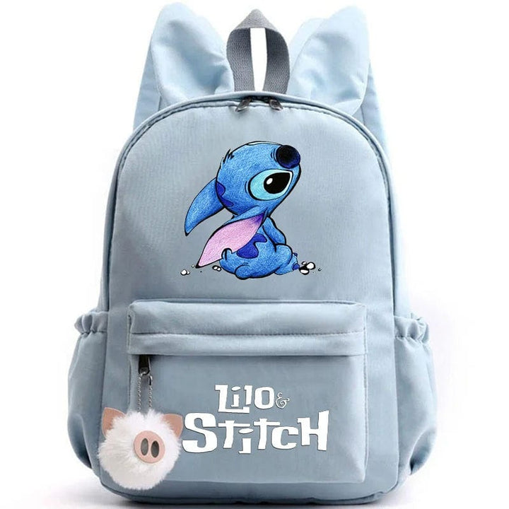Cartable enfant, design mignon, compartiments multiples, porte-clés inclus. Idéal rentrée scolaire.