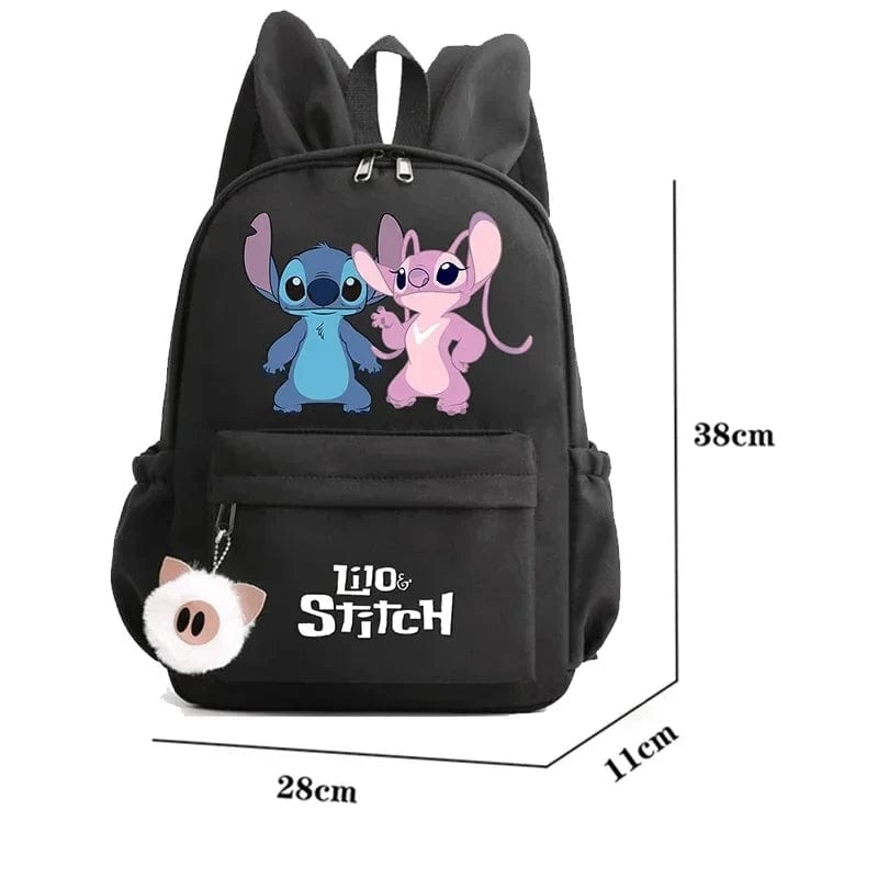 Cartable enfant, design mignon, compartiments multiples, porte-clés inclus. Idéal rentrée scolaire.